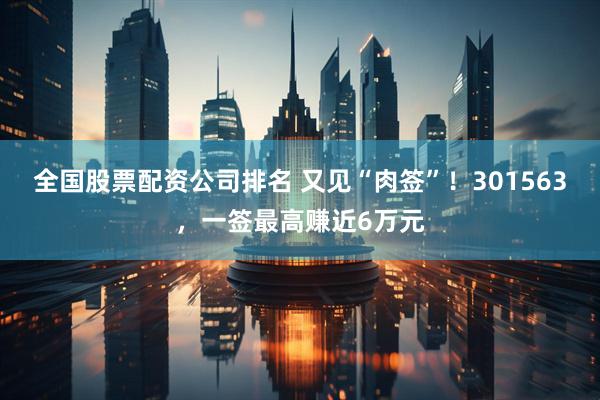 全国股票配资公司排名 又见“肉签”！301563，一签最高赚近6万元
